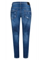 Stretch jeans with striking distressed elements