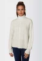 Zopf-Pullover mit Turtleneck