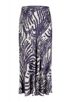 Midi skirt with abstract tiger print