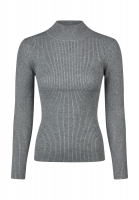 Turtleneck sweater in sparkling rib knit