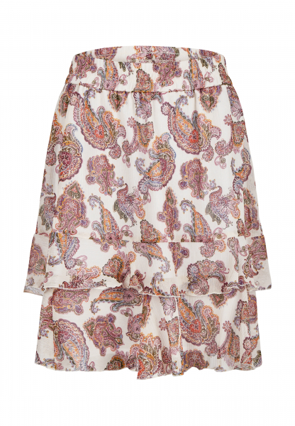 Mini skirt with paisley print