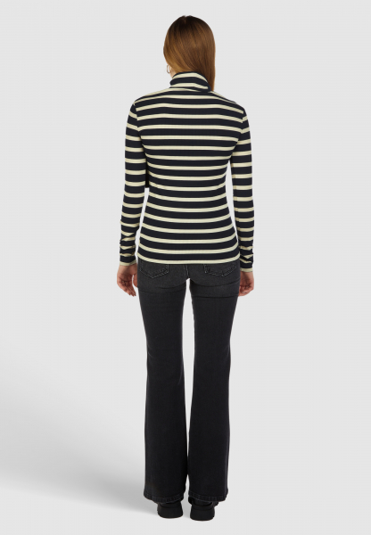 Turtleneck shirt with stripes