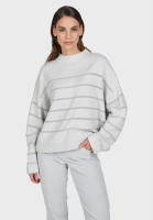 Turtle sweater with lurex stripes