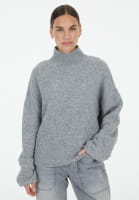 Sweater with beaded appliqué