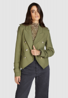Double-breasted blazer in a viscose blend with a twill look