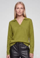 Polo-Pullover mit Rippendetails