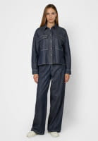 Oversized denim shirt