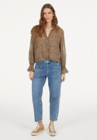 Bluse im Minimal Leo-Print