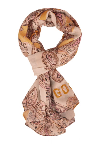 Modal scarf with maxi paisley print