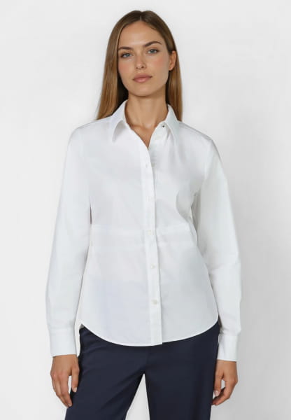 Poplin shirt with pleated details