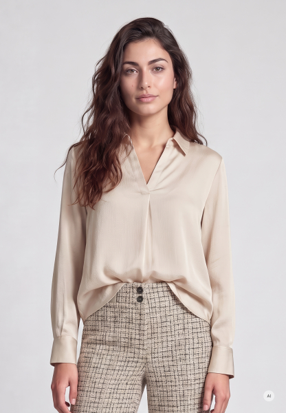 Blouse with a hammered finish