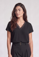 Top with lace neckline
