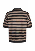 Polo shirt with block stripes