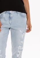 Cropped-Jeans aus Denimqualität und Schmucktape