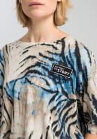 Boxy sweater with abstract animal print