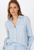 Shirt with woven stripe