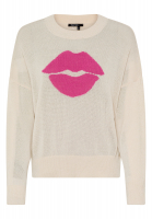 Sweater with kiss motif