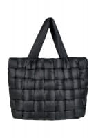 Puffer bag in a braided look, medium