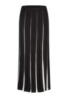 Pleated-look knit skirt