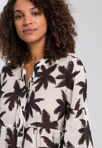 Blouse with palm tree print