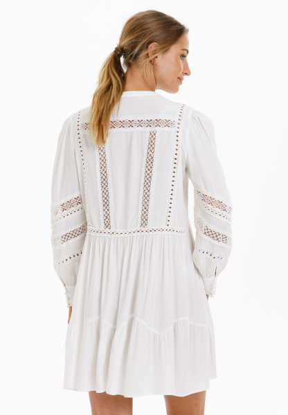 Tunic dress with lace ribbons
