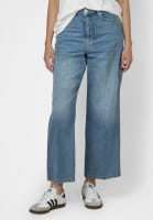 Cropped jeans with straight fit