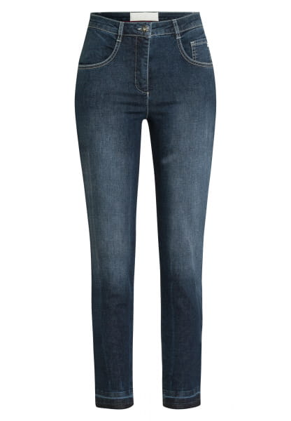 High-waisted skinny jeans from blue denim