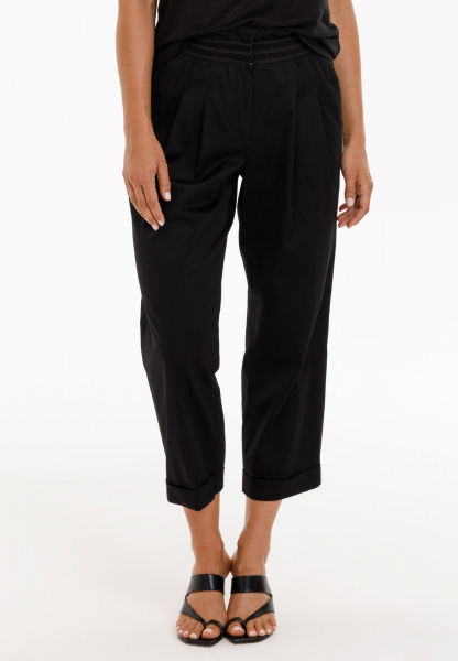 Pleated trousers cotton satin