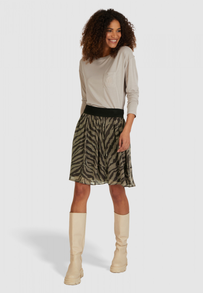 Mini skirt with animal print