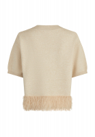 Sweater with fur trim