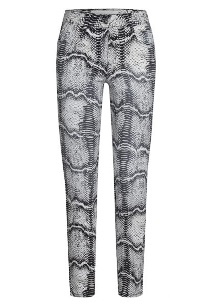 Skinny jeans with snake print