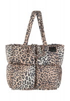 Puffer bag in leopard print