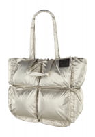 Puffer-Tasche im Metallic-Look