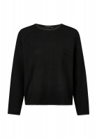 Mesh sweater with rolled edges