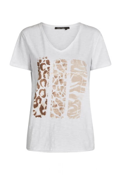 T-Shirt mit abstraktem Animalprint