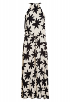 Neckholder-Kleid mit Palmen-Motiv