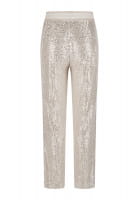 Sequin trousers with elasticated waistband