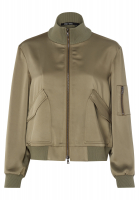 Satin-Jacke mit Strickbündchen