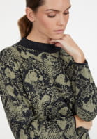 Pullover mit Lurex Snake-Jacquard