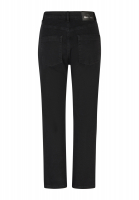 Cropped flared jeans with decorative ribbon