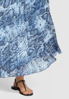 Maxi skirt with snake print