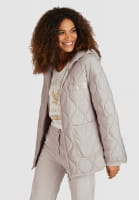 Oversized quilted jacket with hood