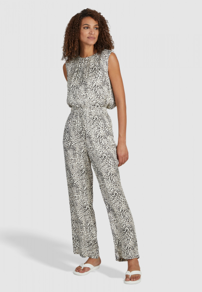 Pants with minimal leopard print