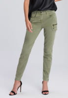 Cargo pants with long zipper inserts