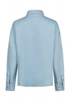 Oversized denim shirt with logo embroidery