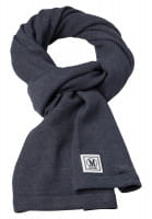 Knit scarf with logo badge