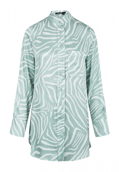 Tunic blouse with zebra print