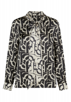 Schluppenbluse mit grafischem Print