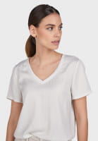 Satin V-neck top