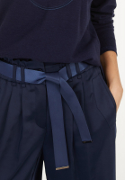 Satin trousers with pleats